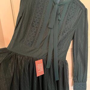 Ivy City Co Kate Dress in Hunter Green